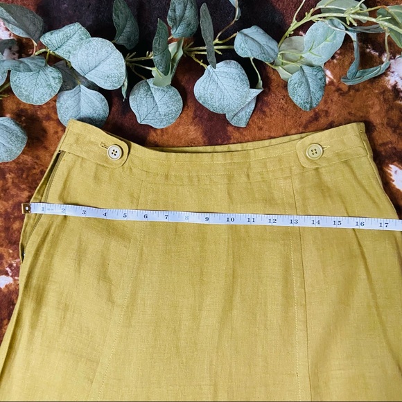 SOLD ✨H&M Green Linen Long Maxi Skirt - Picture 2 of 5